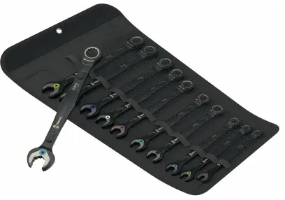 Wera 020017 Očkoploché ráčnové klíče 8 ÷ 19 mm 6000 Joker Black Edition 11 Set 1 - 11 dílů (W05020017001)