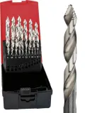 Stupňovité vrtáky HSS pr. 1 ÷ 10 mm s trojhrannou stopkou Format 7411651301 (Sada 19 dílů) (EDE11651301)