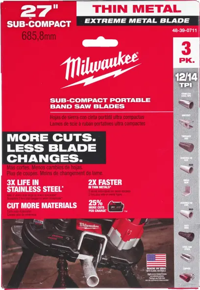 Pilové pásy Milwaukee Premium 687,57 x 12,7 x 0,51 mm M12 (sada 3 ks) (MI48390711)