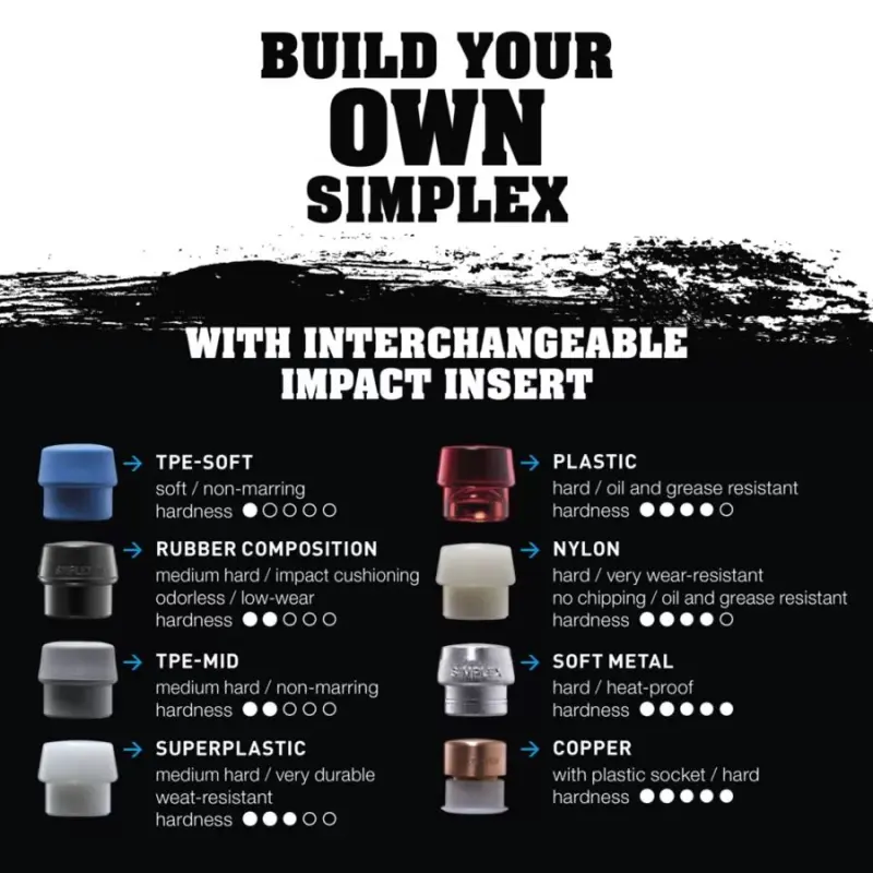 Palička 40 mm/350 g Halder SIMPLEX 3117.040 (TPE-soft/superplastic) (HAL3117.040)