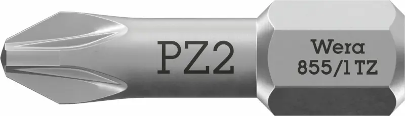 Wera 056815 Šroubovací bit 1/4" Hex PZ 2 x 25 mm, typ 855/1 TZ pro křížové šrouby Pozidriv (W05056815001)