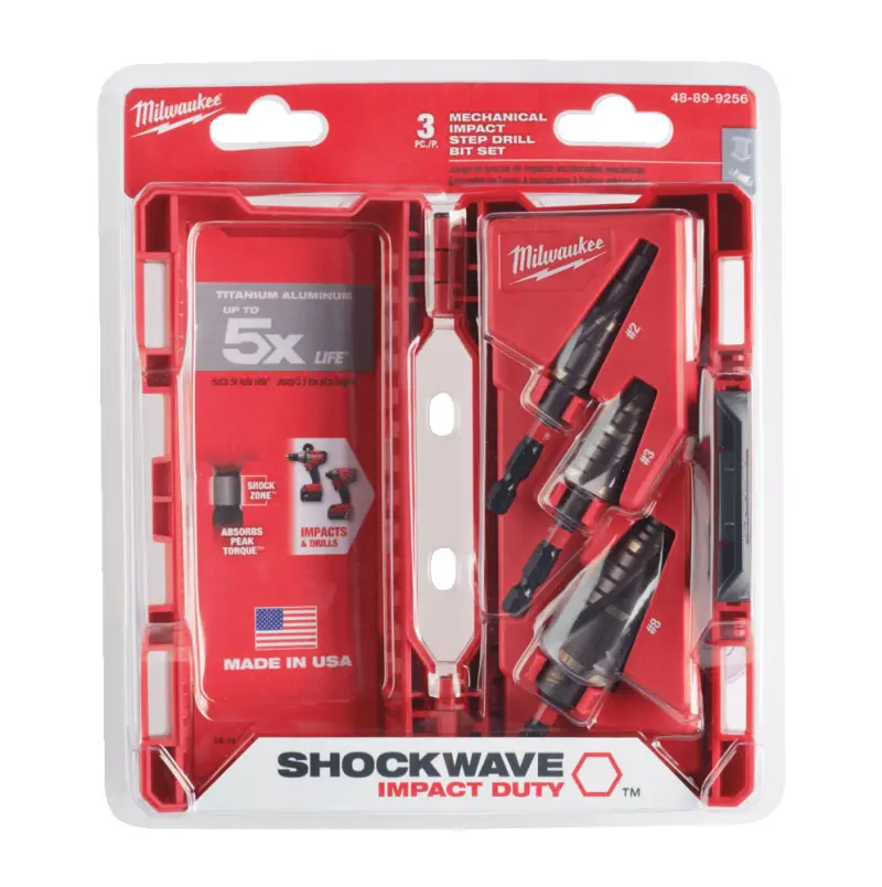 Stupňovité vrtáky 4 ÷ 30 mm Milwaukee SHOCKWAVE™ Impact Duty (Sada 3 ks) (MI48899266)