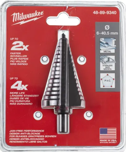 Stupňovitý vrták Milwaukee 6 - 40,5 mm (1 ks), 48899340 (MI48899340)