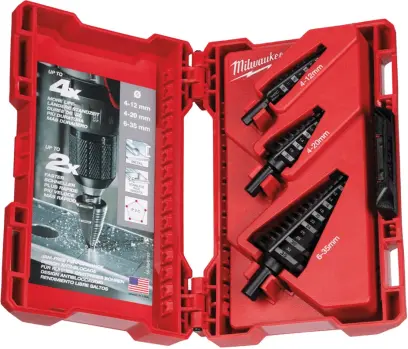 Sada stupňovitých vrtáků  4 ÷ 30 mm Milwaukee (3 ks), 48899399 (MI48899399)