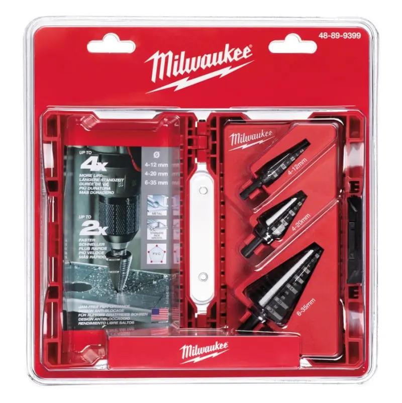Sada stupňovitých vrtáků  4 ÷ 30 mm Milwaukee (3 ks), 48899399 (MI48899399)