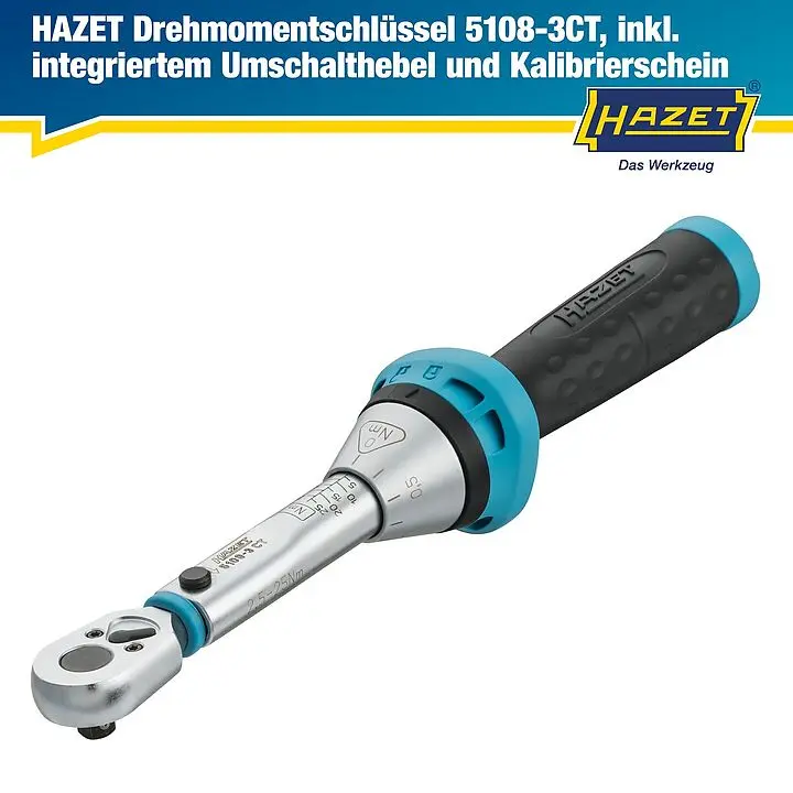 Momentový klíč 1/4" (2,5 ÷ 25 Nm) HAZET 5108-3CT (HAZ5108-3CT)
