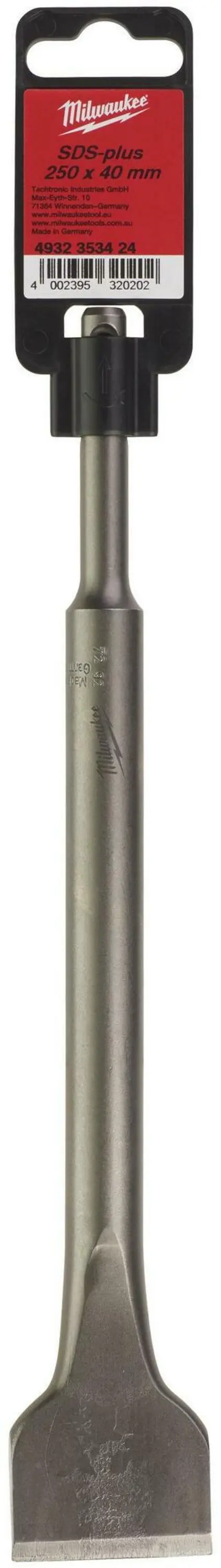 Sekáč Milwaukee SDS-Plus 40x250 mm, zahnutý lopatkový, pro odstranění obkladů, 1 ks, 4932353424