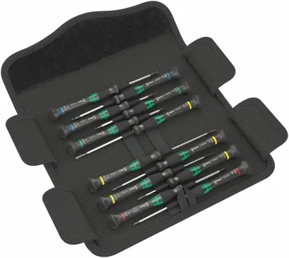 Wera 073675 Šroubováky pro elektroniku Kraftform Micro 12 Universal 1 (Sada 12 dílů) (W05073675001)