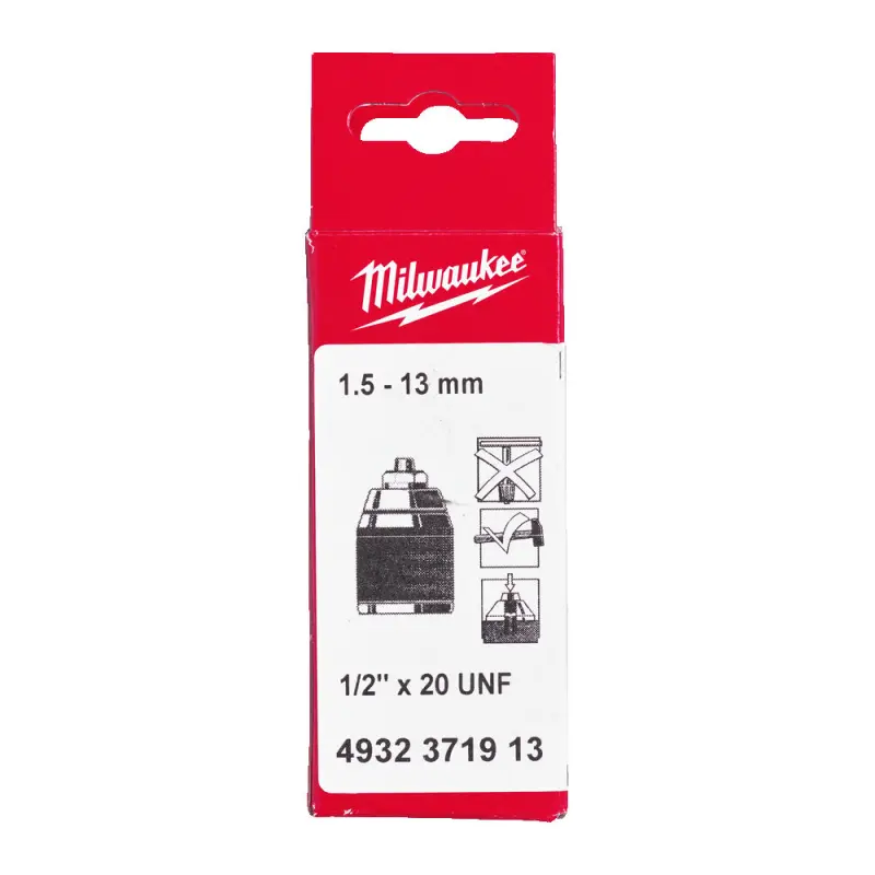 Rychloupínací sklíčidlo 1,5 ÷ 13 - 1/2" x 20 Milwaukee 4932371913 sleeve industrial (MI4932371913)