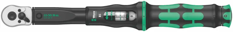 Wera 075610 Momentový klíč Wera Click-Torque B 1 s přepínací ráčnou 3/8" (10 - 50 Nm) (W05075610001)