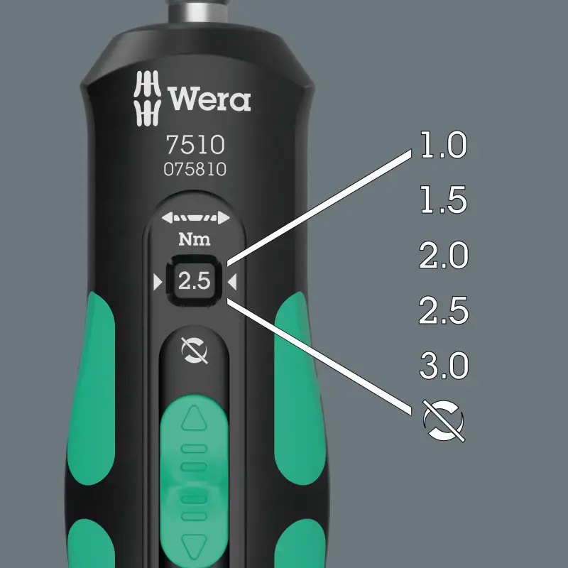 Wera 075810 Momentový šroubovák Kraftform Safe-Torque Speed. Typ 7510 (1 ÷ 3 Nm) (W05075810001)