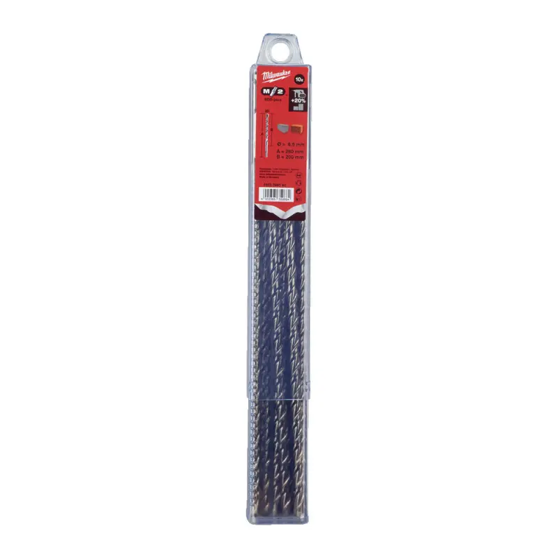 Dvoubřité vrtáky Milwaukee 4932399340 M2 pr. 6,5 x 260 mm, SDS-Plus - 10 ks (MI4932399340)