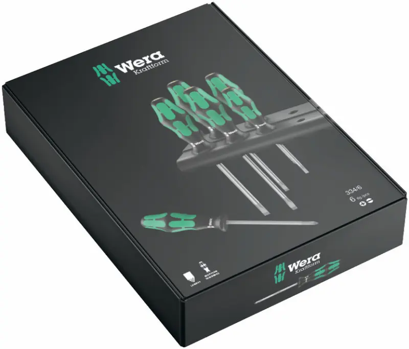 Wera 105650 Šroubováky Kraftform Plus Lasertip 334/6 (Sada 6 ks a stojánek) (W05105650001)