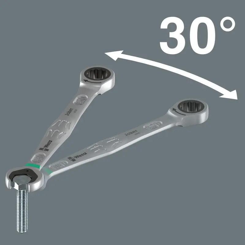 Wera 150123 Nářaďový modul - pěnová vložka 9733 s ráčnovými očkoplochými klíči Joker Switch 6001 Set 1 (Sada 11 dílů) (W05150123001)