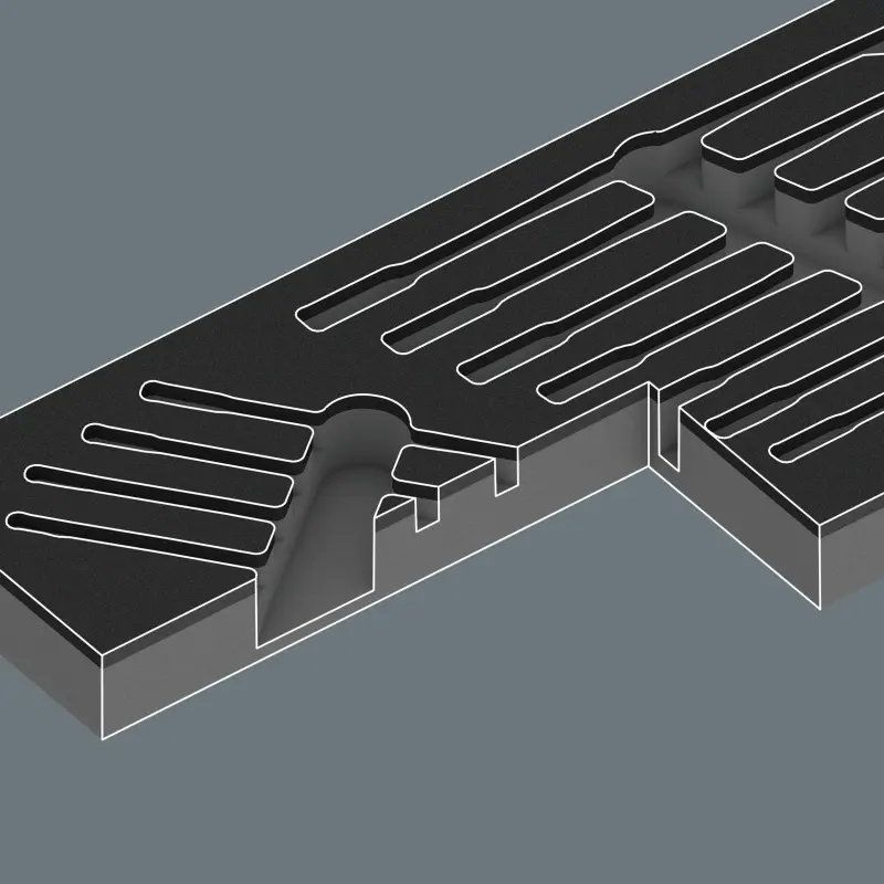 Wera 150123 Nářaďový modul - pěnová vložka 9733 s ráčnovými očkoplochými klíči Joker Switch 6001 Set 1 (Sada 11 dílů) (W05150123001)