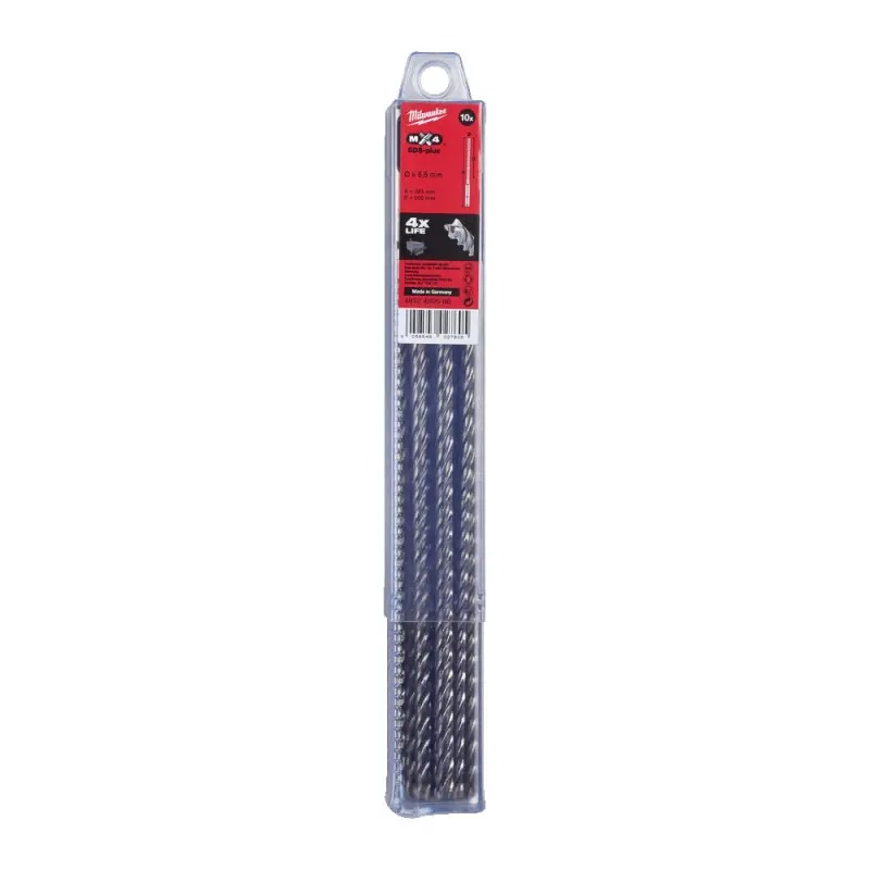 Čtyřbřité vrtáky Milwaukee 4932459588 MX4 pr. 6,5 x 200 mm, SDS-Plus - 10 ks (MI4932459588)