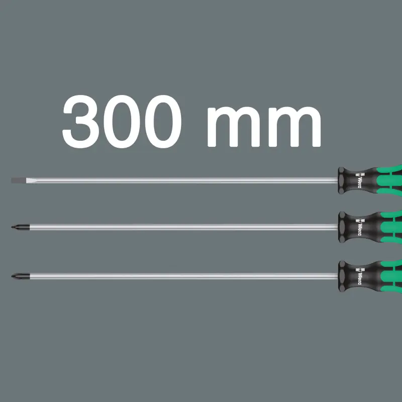 Wera 347735 Prodloužené šroubováky Kraftform Plus typ 335/350/355/3 (Sada 3 díly) (W05347735002)