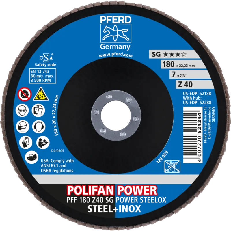 PFF 180-22 Z 40 SG/22,2  KOTOUČ LAMELOVÝ SG-ZIRKON (PF4007220167632)