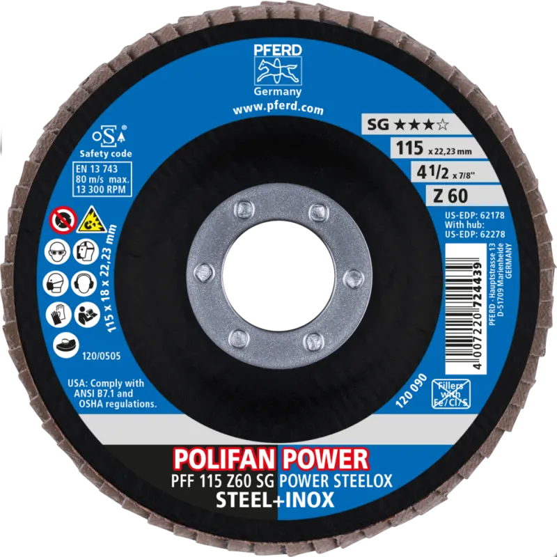 PFF 115-22 Z 60 SG/22,2  KOTOUČ LAMELOVÝ SG-ZIRKON (PF4007220167649)