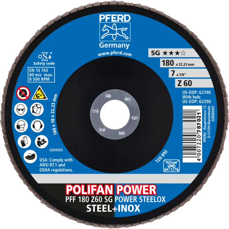 PFF 180-22 Z 60 SG/22,2  KOTOUČ LAMELOVÝ SG-ZIRKON (PF4007220167663)