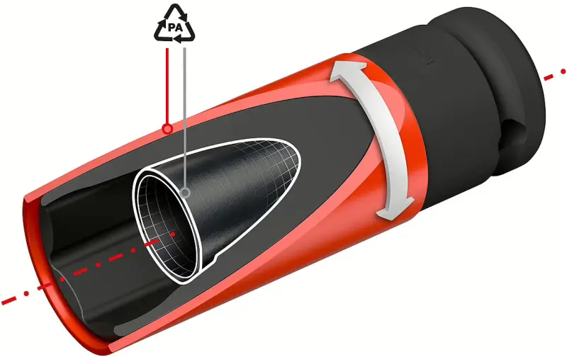 Nástrčná hlavice 1/2" 21 mm, rázová, plast. ochrana Hazet 903SLG-21 (EDE61800210)