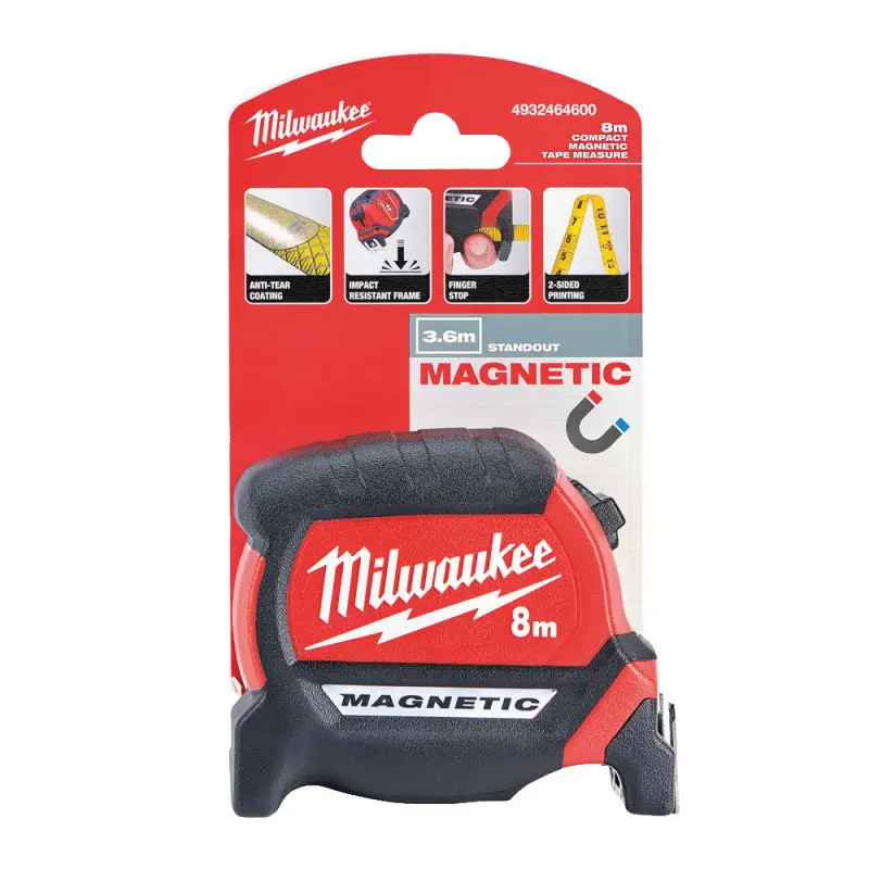Svinovací metr Milwaukee 8 m, magnetický. Gen. III (MI4932464600)