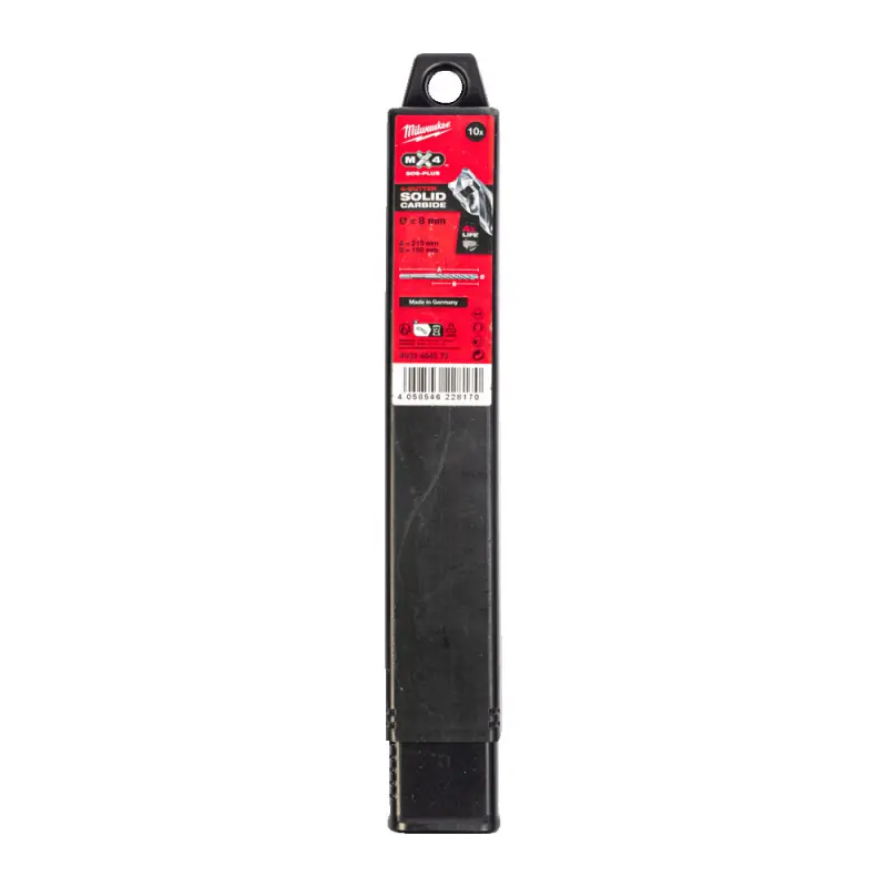 Čtyřbřité vrtáky Milwaukee 4932464872 MX4 pr. 8 x 215 mm, SDS-Plus - 10 ks (MI4932464872)