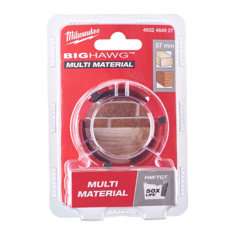 Kruhová pilka/děrovka Milwaukee 57 mm BIG HAWG Multi Material 57MM, univerzální, karbidové zuby, 4932464927