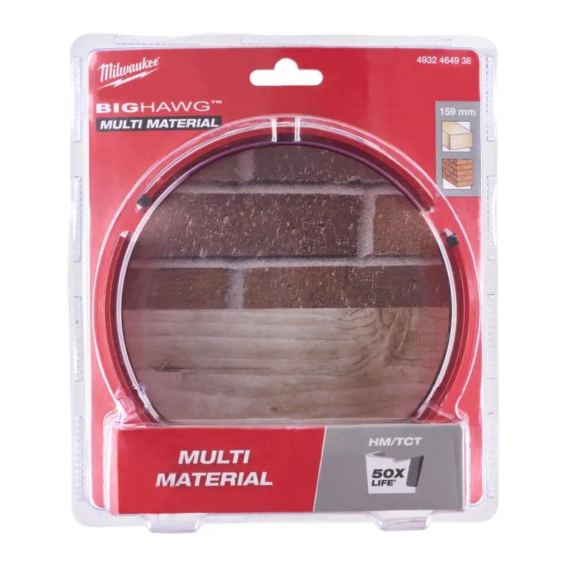 Kruhová pilka/děrovka Milwaukee 159 mm BIG HAWG Multi Material 159MM, univerzální, karbidové zuby, 4932464938