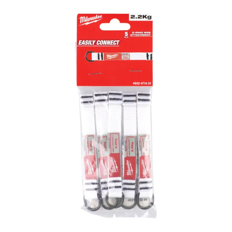 Kotevní popruh s D-kroužkem Milwaukee 4932471431 (Sada 5 ks) (MI4932471431)