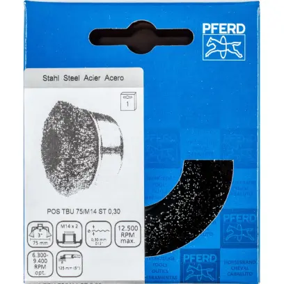 Hrncový kartáč TBU 75/M14 ST 0,30 SG. PFERD - nesplétaný se závitem (PF4007220220849)