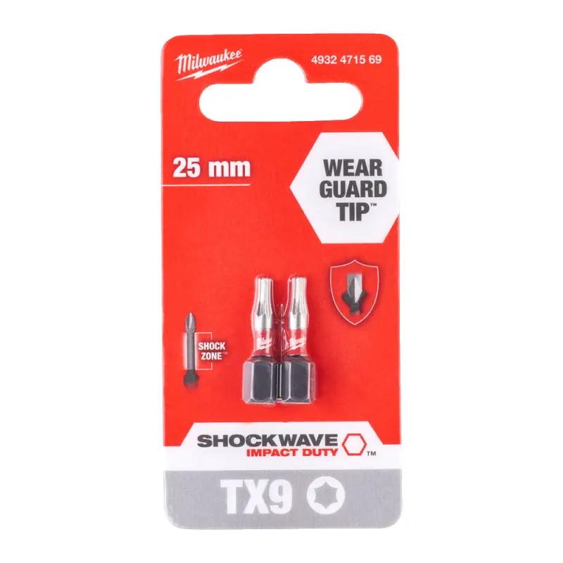 Šroubovací bit 1/4" Milwaukee 4932471569 Shockwave Impact Duty TX 9 (MI4932471569)