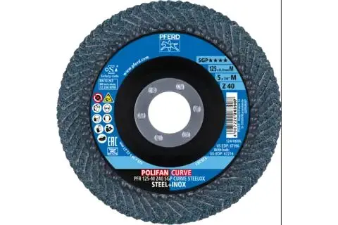 Lamelový brusný kotouč Pferd PFR 125 M Z 40 SGP CURVE STEELOX 2 ks (PF4007220229910)