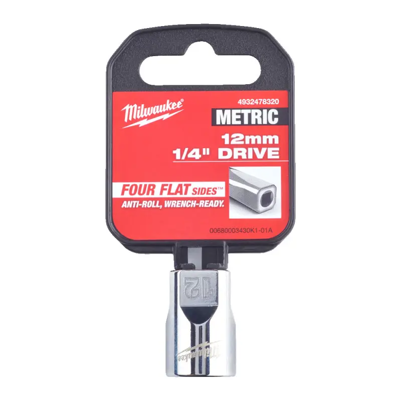Hlavice FOUR FLAT™ 1/4" 12 mm Milwaukee 4932478320 (MI4932478320)
