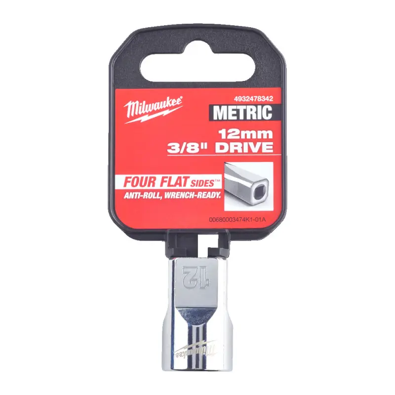 Hlavice FOUR FLAT™ 3/8" 12 mm Milwaukee 4932478342 (MI4932478342)