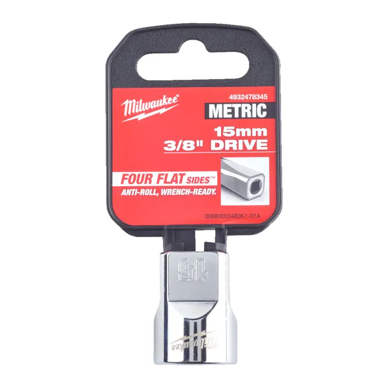 Hlavice FOUR FLAT™ 3/8" 15 mm Milwaukee 4932478345 (MI4932478345)