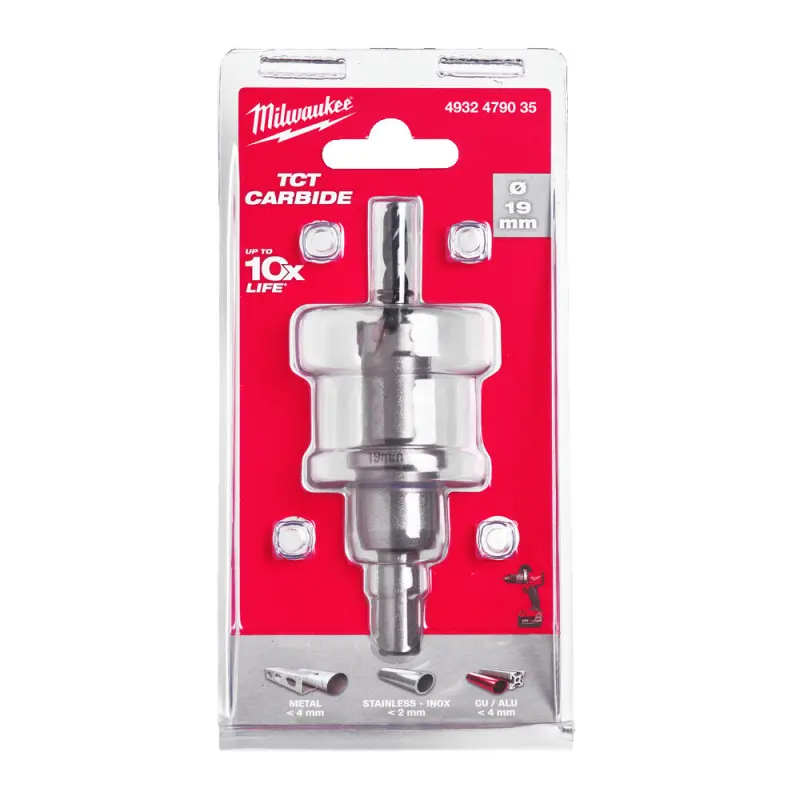 Kruhová pilka/děrovka Milwaukee 19 mm TCT Holesaw 19MM, karbidové zuby, 4932479035