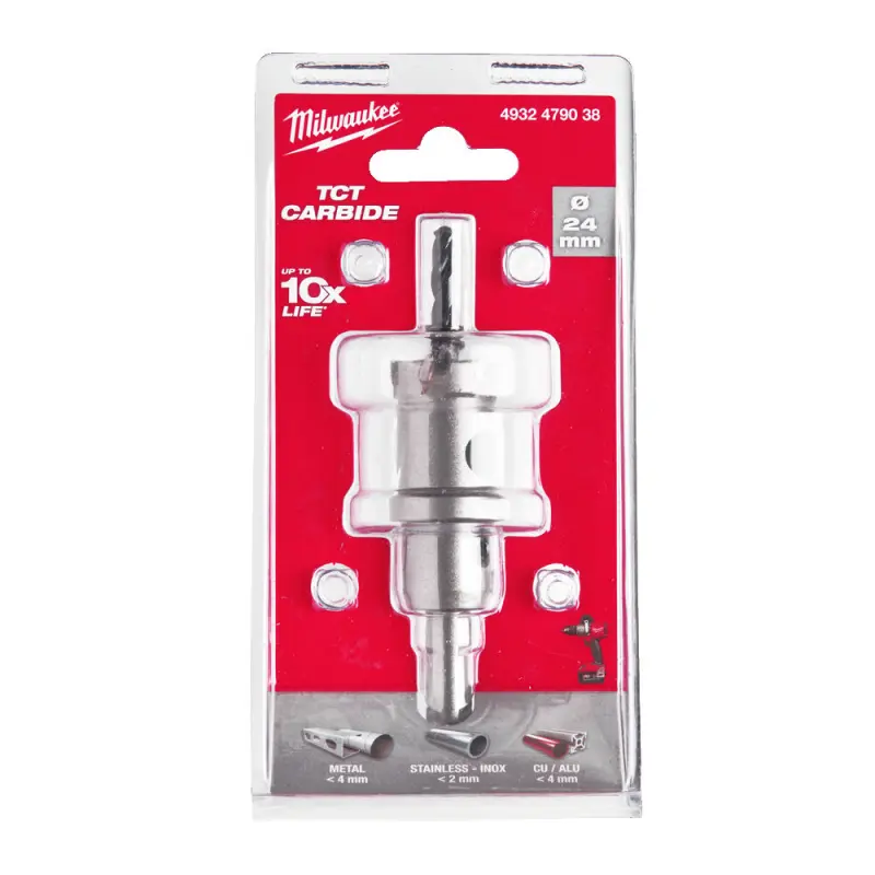 Kruhová pilka/děrovka Milwaukee 24 mm TCT Holesaw 24MM, karbidové zuby, 4932479038