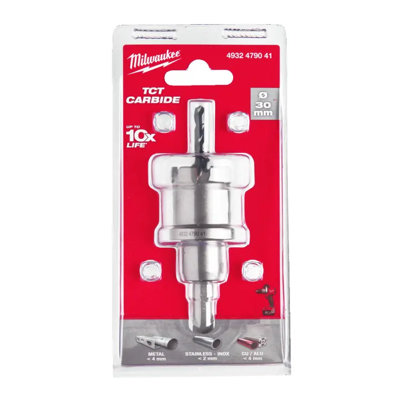 Kruhová pilka/děrovka Milwaukee 30 mm TCT Holesaw 30MM, karbidové zuby, 4932479041