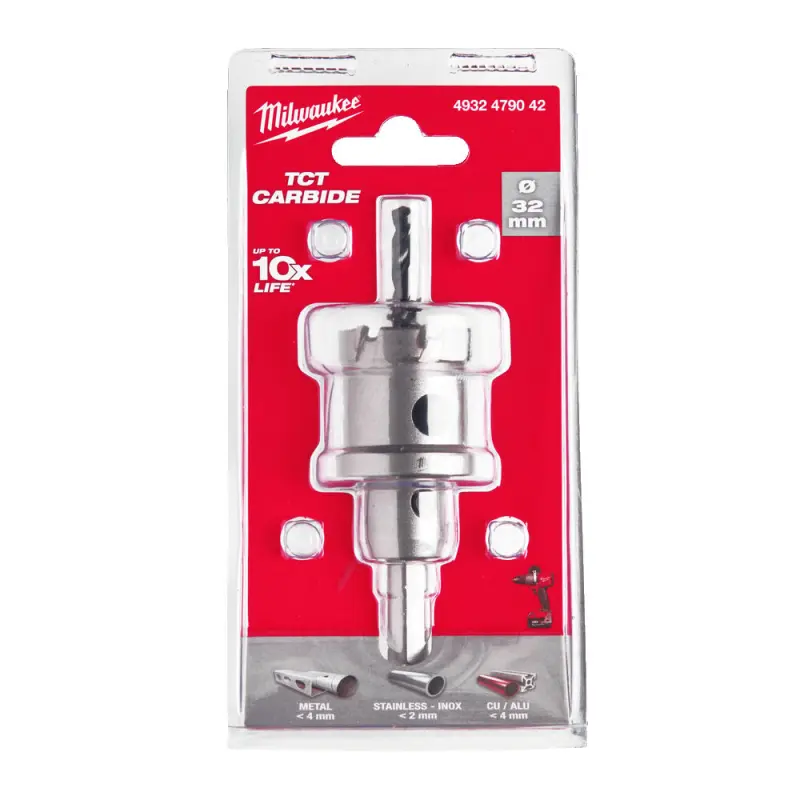 Kruhová pilka/děrovka Milwaukee 32 mm TCT Holesaw 32MM, karbidové zuby, 4932479042