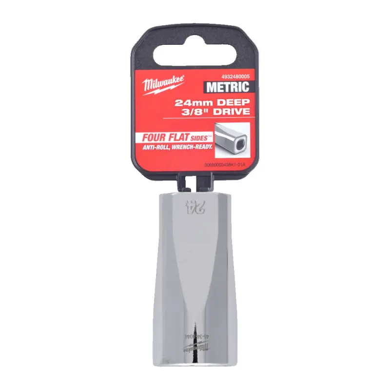 Nástrčná hlavice FOUR FLAT™ 1/2" 24 mm Milwaukee 4932480005, prodloužená (MI4932480005)