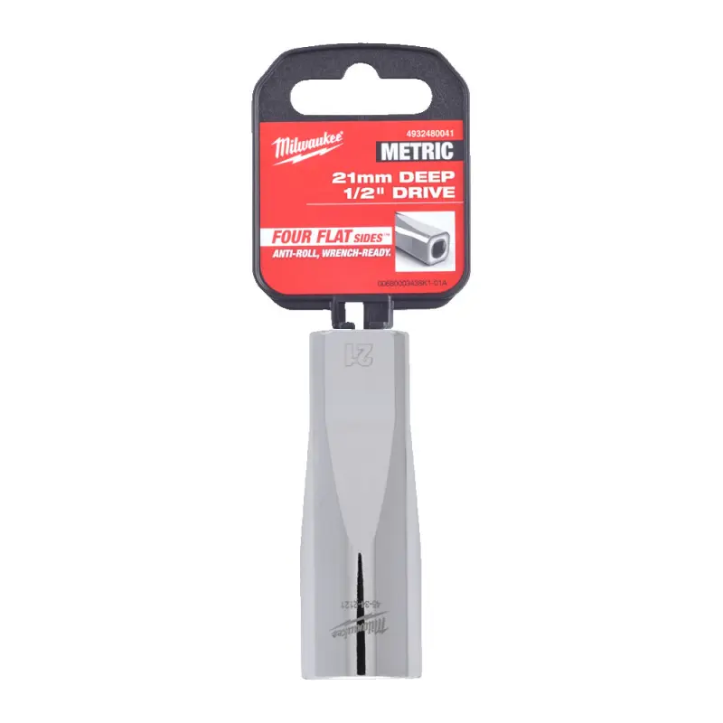 Nástrčná hlavice FOUR FLAT™ 1/2" 21 mm Milwaukee 4932480041, prodloužená (MI4932480041)