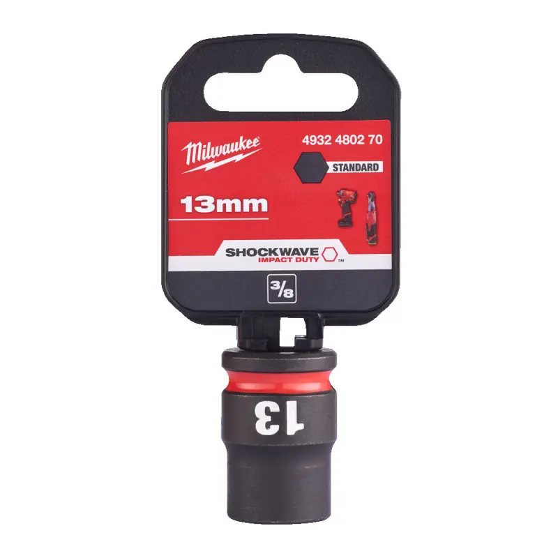 Průmyslová hlavice SHOCKWAVE™ IMPACT DUTY 3/8" 13 mm Milwaukee 4932480270, krátká (MI4932480270)