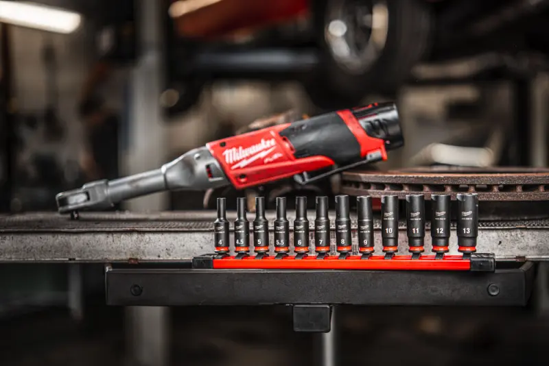 Průmyslové hlavice Shockwave 1/4"  4 ÷ 13 mm na liště Milwaukee 4932480453 dlouhé (Sada 12 dílů) (MI4932480453)