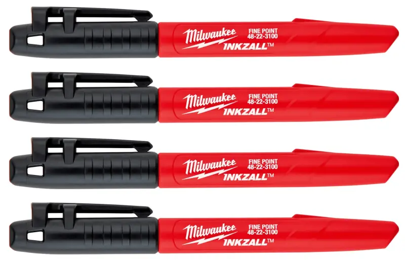 Značkovač Milwaukee INKZALL™ - černý (Sada 4 ks) (MI4932480551)