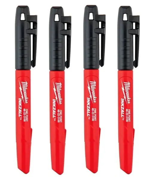 Značkovač Milwaukee INKZALL™ - černý (Sada 4 ks) (MI4932480551)