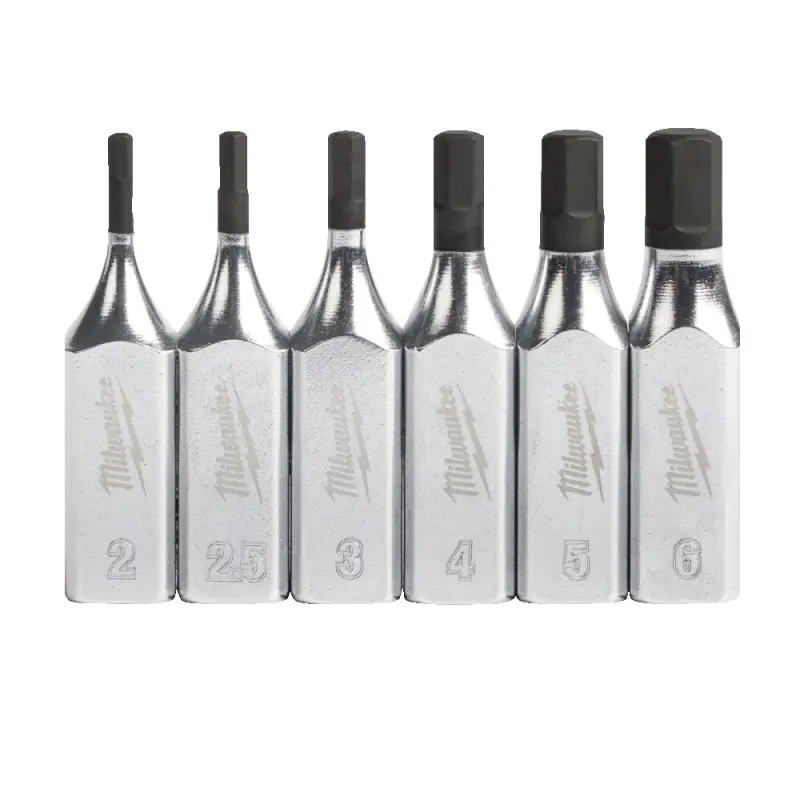 Šroubovací bity 1/4" Hex 2 ÷ 6 mm Milwaukee 4932480566 na kolejnici (Sada 6 dílů) (MI4932480566)