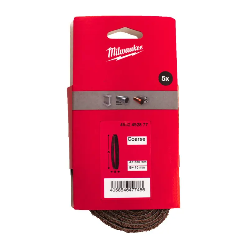 Netkané brusné pásy na kov Milwaukee NW 10 x 330 mm - hrubé - 5 ks 4932492877 (MI4932492877)