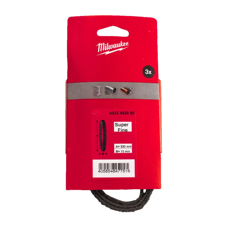 Netkané brusné pásy na kov Milwaukee NW 10 x 330 mm - leštící - 3 ks 4932492880 (MI4932492880)