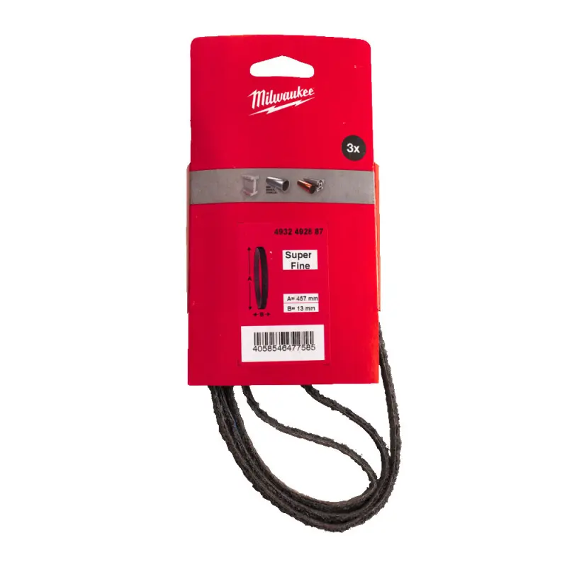 Netkané brusné pásy na kov Milwaukee NW 13 x 457 mm - leštící - 3 ks 4932492887 (MI4932492887)